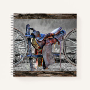 Reitwagen-Rad für den Western der Reitzaun Notizblock