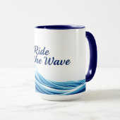 Reitwellen-Zitat Tasse (VorderseiteRechts)