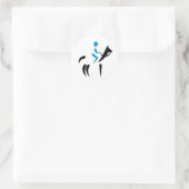 Reitzeichen Runder Aufkleber (Tasche)