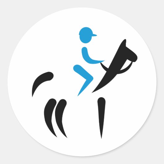 Reitzeichen Runder Aufkleber (Vorderseite)