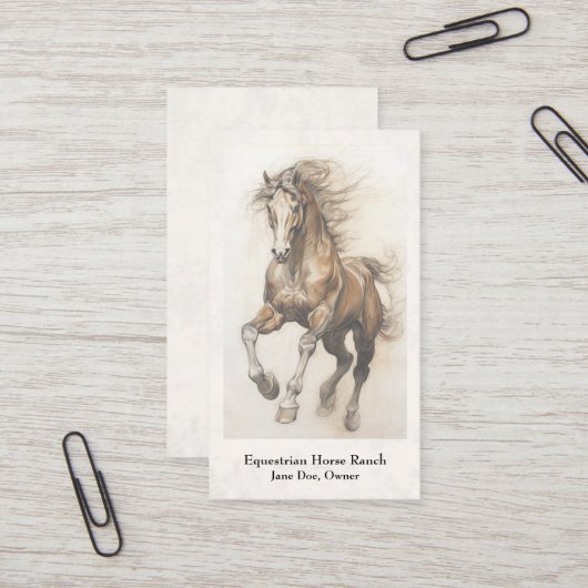 Reitzentrum Reitställe Business Card Visitenkarte (Vorderseite/Rückseite Beispiel)