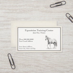 Reitzentrum Reitställe Business Card Visitenkarte