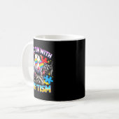 Reize sie mit dem Tism autistischen Waschbären-Mem Kaffeetasse (Vorderseite Links)