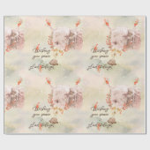 Reizend Aquarell-Weihnachtskuh Geschenkpapier (Flach)