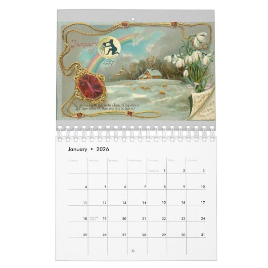 Reizend Astrologie-Kalender Kalender (Jan 2026)