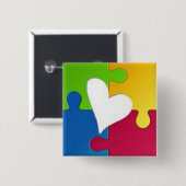 Reizend Autismus-Bewusstseins-Button Button (Vorne & Hinten)