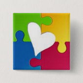 Reizend Autismus-Bewusstseins-Button Button (Vorderseite)