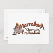 Reizend Bestimmungsort Marrakeschs Postkarte (Vorne/Hinten)