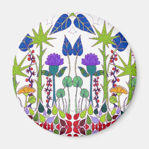 Reizend Blumenmuster Magnet