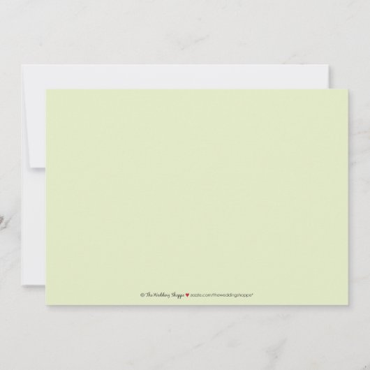 Reizend Brauttee-Party Einladung (Minze) (Rückseite)