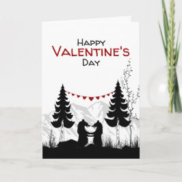 Reizend Gebirgsbären am Tag Liebevalentines Feiertagskarte