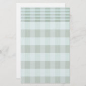 Reizend grünes kariertes Briefpapier (Vorne/Hinten)