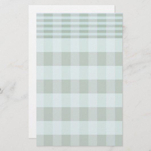 Reizend grünes kariertes Briefpapier (Vorne/Hinten)