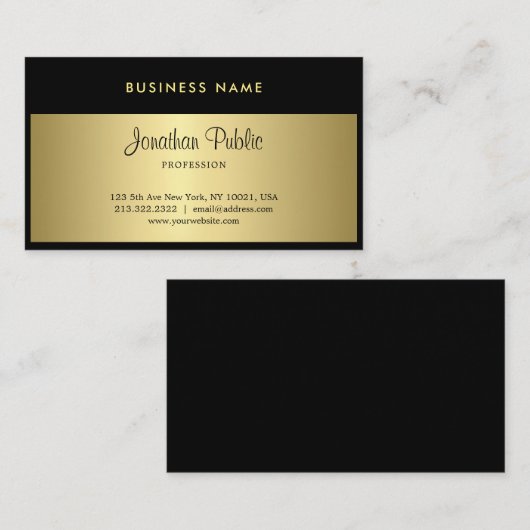 Reizend handgeschriebenes Skript-Schwarzes und Visitenkarte (Vorne/Hinten)