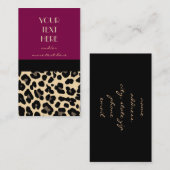 Reizend im Leoparden Visitenkarte (Vorne/Hinten)