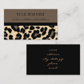 Reizend im Leoparden Visitenkarte (Vorne/Hinten)