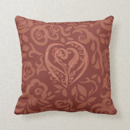 Reizend kupfernes dunkles Kissen