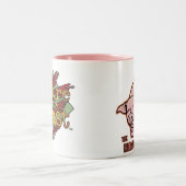 Reizend Schwein-Kaffee-Tasse Zweifarbige Tasse (Mittel)