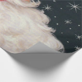 Reizend Vintager Weihnachtsmann Geschenkpapier (Ecke)