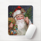 Reizend Vintager Weihnachtsmann Mousepad (Mit Mouse)