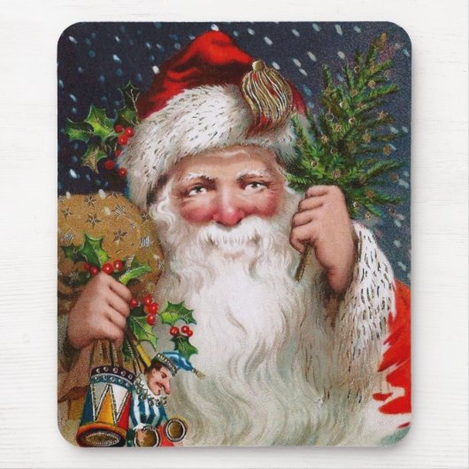 Reizend Vintager Weihnachtsmann Mousepad (Vorne)