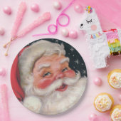 Reizend Vintager Weihnachtsmann Pappteller (Party)