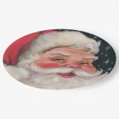 Reizend Vintager Weihnachtsmann Pappteller (Schrägansicht)