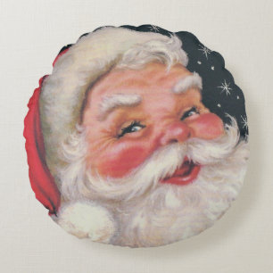 Reizend Vintager Weihnachtsmann Rundes Kissen