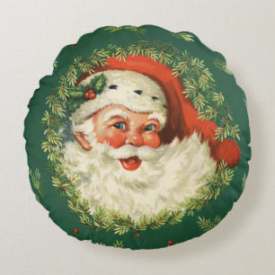 Reizend Weihnachten Retro Vintage lustige Sankt Rundes Kissen