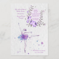 Reizende Ballerina-Einladung