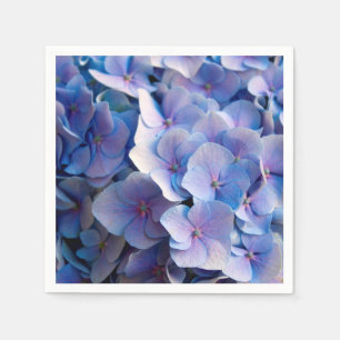 Reizende blaue Hydrangea-Blüten Serviette