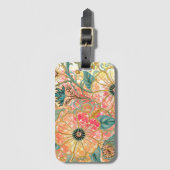 Reizende blühende Blumen mit farbenfrohem Design Gepäckanhänger (Vorderseite Vertikal)