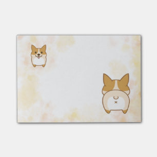 Reizende Corgi-Hintern-Post-Itanmerkungen Post-it Klebezettel