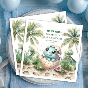 Reizende Dino-Baby-Party kommt bald Servietten