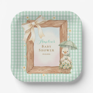 Reizende Dumme Gans Baby Shower Papierplatte Pappteller