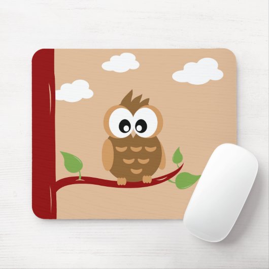 Reizende Eule mit hellen Augen Mousepad (Mit Mouse)