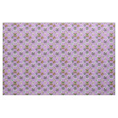 Reizende Eulen auf lila Muster Stoff (Yard (91,4 cm))