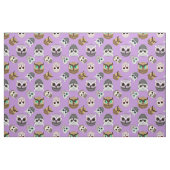Reizende Eulen auf lila Muster Stoff (Fat Quarter (45,7 x 55,9 cm))