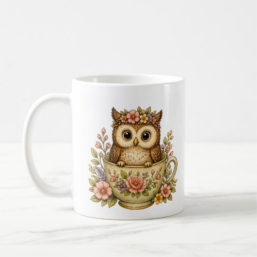Reizende Eulen-Kaffeetasse Kaffeetasse (Links)