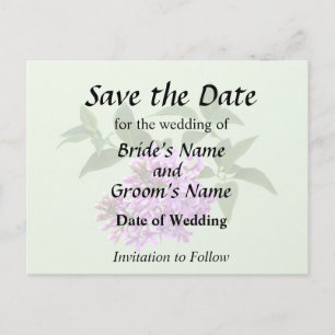 Reizende Flieder Ankündigungspostkarte