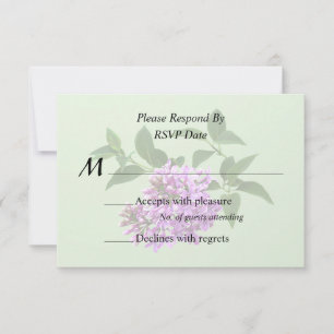 Reizende Flieder RSVP Karte