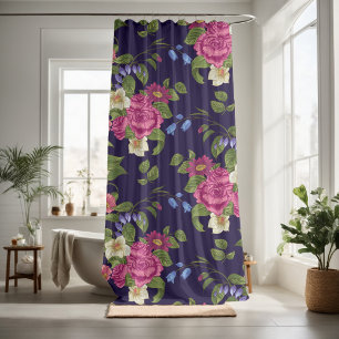 Reizende florale dekorative auffallende duschvorhang