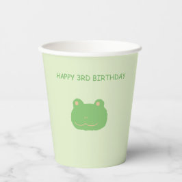 Reizende Frosch- und Ballon-Geburtstagspapierbeche Pappbecher