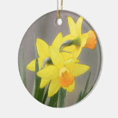 Reizende Frühlings-Narzissen Keramik Ornament (Links)