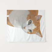 Reizende getigerte Katzenkunst Wandteppich (Vorderseite (Horizontal))