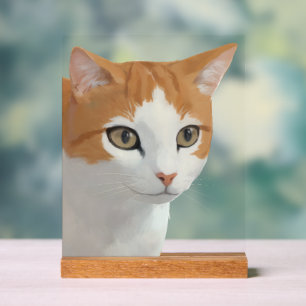 Reizende Ginger-Katzen-Kunst Acrylschild