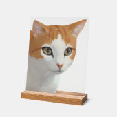Reizende Ginger-Katzen-Kunst Acrylschild (Winkel)