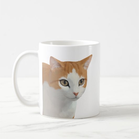 Reizende Ginger-Katzen-Kunst Kaffeetasse (Links)