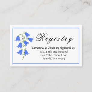 Reizende Glockenblumen-Hochzeit Begleitkarte