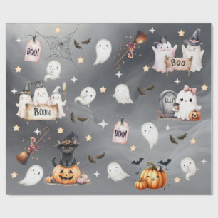 Reizende Halloween-Party-Hexen-Kürbisse Geschenkpapier